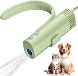 Athem Hundefön Ultraleiser 40dB, Freihändig um den Hals hängend, 200 Millionen Negative Ionen, 150m/s Schnelltrocknend, Blower Hund 8 Einstellbare Einstellungen für Geschwindigkeit & Temperatur