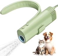 Athem Hundefön Ultraleiser 40dB, Freihändig um den Hals hängend, 200 Millionen Negative Ionen, 150m/s Schnelltrocknend, Blower Hund 8 Einstellbare Einstellungen für Geschwindigkeit & Temperatur