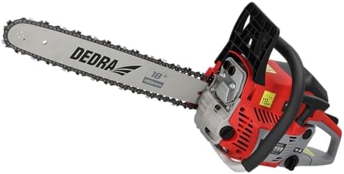 DEDRA DED8718 Petrol Chainsaw 2.4 kW 58 cm³ Guide Rail 18 Inch 45...