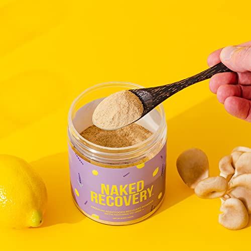 NAKED Recovery - Mushroom Supplement Powder - Lions Mane, Cordyceps, Reishi, Tart Cherries, Lemon Balm - Adaptogen Wellness Formula, Stress Relief, Muscle Recovery - 30 Servings - Image 6