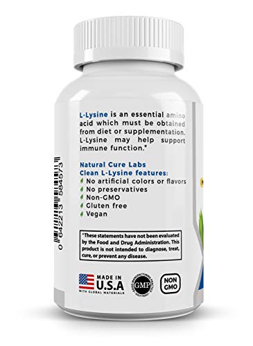 Natural Cure Labs 4001 Clean L-Lysine 600Mg, 120 Capsules thumb #8
