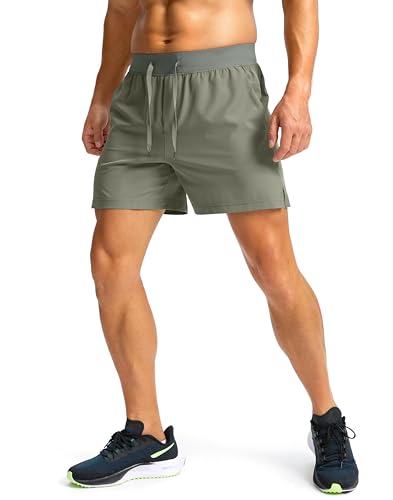 Image of Soothfeel Men's Running Shorts with Zipper Pockets 9 inch / 7 inch / 5 inch Quick Dry Eight Basketball Gym Workout Athletic Shorts