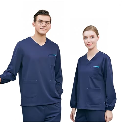 Image of Aylashine Scrub Set, Medical caregiver uniform,Stretchable, Quick-drying, Unisex Workwear,for Doctors, Nurses, Dental Clinic