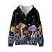 Xnshcedy Boys Sweatshirt Size 7-8 Fleece Zip Up Hoodie Cute Mushroom Hoodie Kids Fleece Jacket Fashion Mushroom Sweatshirt for Boys Playwear Home Wear Outdoor