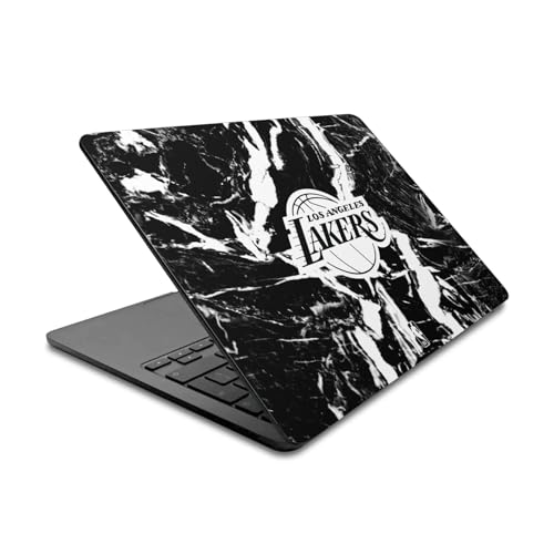 Skin MacBook Air 13.6 NBA Lakers anti-rayures, vinyle premium ajusté marbre noir