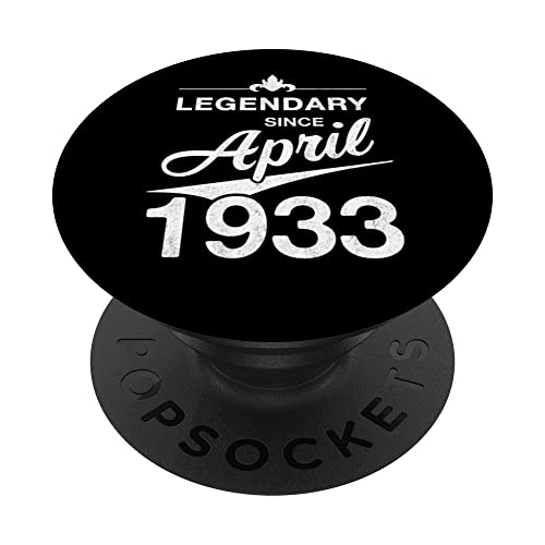 90 cumpleaños Nacido en Abril de 1933 Vintage 90 años PopSockets PopGrip Intercambiable