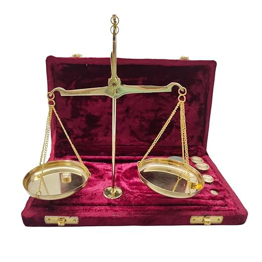 Old Traditional Goldsmith Weight (tarazu) showpiece Brass Weighing Scale Balance Justice Law Scale Decoration Nautical Home Decor Vintage Apothecary Scale Small Brass Weight Scale