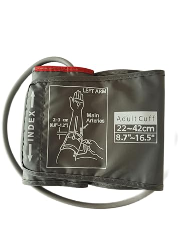 Manguito Tensiómetro Arterial Adulto 22-42 cm, Compatible con Monitores de Presión Arterial Universales, Material Duradero sin Látex, Brazalete para Medición Precisa en Casa
