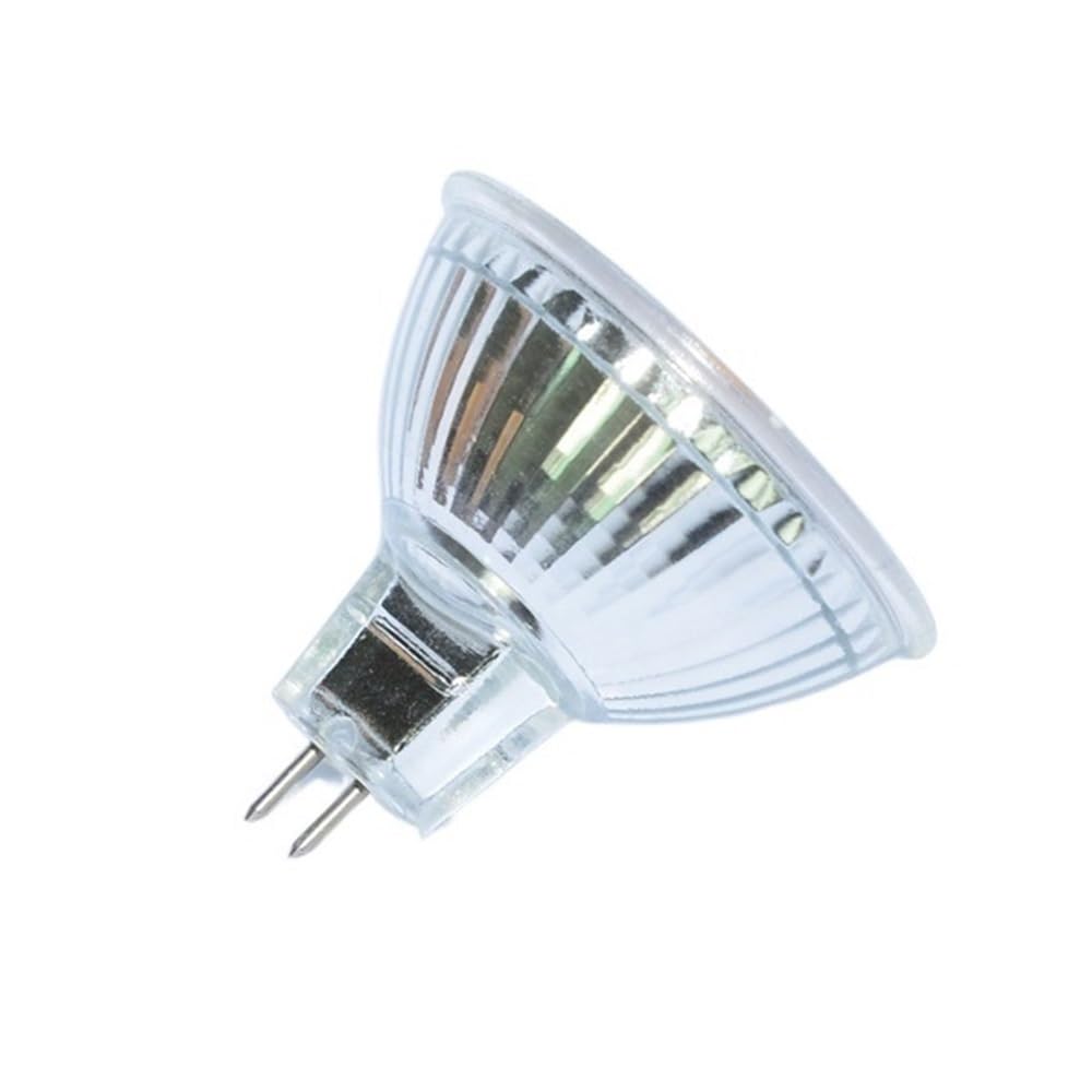 Lanshui Paquete de 10, foco Led Cob 5W 50x52mm MR16 DC12V cubierta de vidrio(Warm white)
