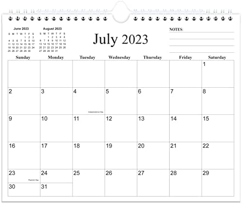 2023-2024 Wall Calendars - 18 Months Calendar from July 2023 to December 2024, Calendar 2023-2024 with Thick Paper, 8.5" x 11", Black