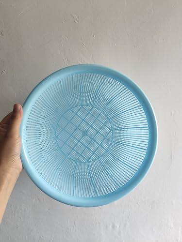 Image of 8 pcs Plastic Wash Basket Round Perforated Colander Wash Vegetables and Fruits Drain Cooked Pasta Kitchen Essentials Food Strainer Basket Strainer Kitchen Blue pink green red