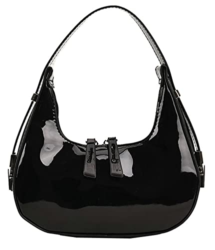 Image of Women's Crescent Shoulder Bags Retro Y2k 90s Hobo Handbags Top Handle Y2k Underarm Bag Fashion Clutch Purses