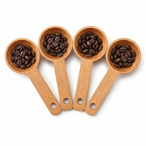 Chistylr Wooden Coffee Scoops 4 Pack 15ml