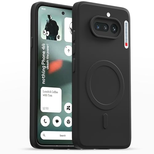 Image of Pikkme Back Cover for Nothing Phone 4a 5G Soft Matte Silicone Mag-Safe Design (Mag-Safe Not Support) Camera Protection | Slim Fit Bumper Cover (Black)