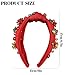 GRITOSE Cute Hairband, Christmas Headbands for Women Pearl Knotted Headband Xmas Red Green Jeweled Rhinestone Headband Christmas Hair Accessories for Women, Christmas Holiday Outfits Gifts
