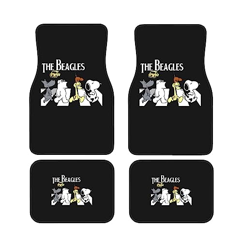 スヌーピー アニメ フロアマット カーマット 防水 丸洗いok ズレ防止加工 滑り防止 耐汚れ カスタムパーツ 車種専用設計 取付簡単 カスタムマット 保護パーツ カー用品 軽 普通車 フロント4枚組