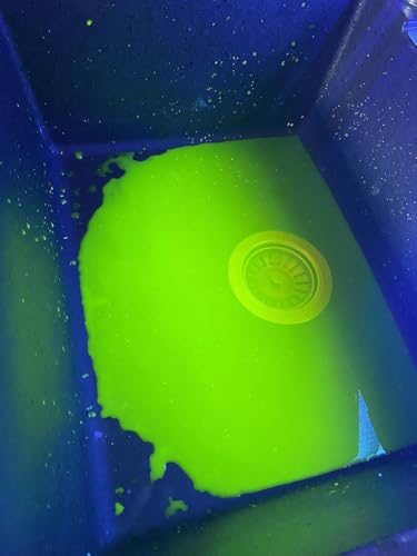 Fluo + Fluorescine Farbstoff, hochwertig, eine Dosis für 20 Liter Vorbereitung, Neongelb, nach der Auflösung ideal für die Suche nach Leckagen im Pool (gelb)