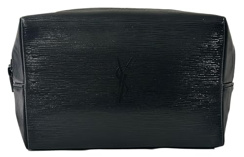 Yves Saint Laurent Bolsa de Higiene Pessoal Zip Bolsa de Viagem Fragrância Preta YSL Bolsa Cosmética (7,5L X 4,5H X 3W) - Masculino - 4209