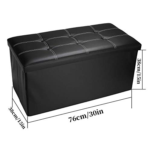 Repose-pieds et tabouret de rangement pliable en cuir imperméable
