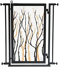 Willow Branch Pet Gate Finish: Black, Size: 36" H x 35" W x 3" D