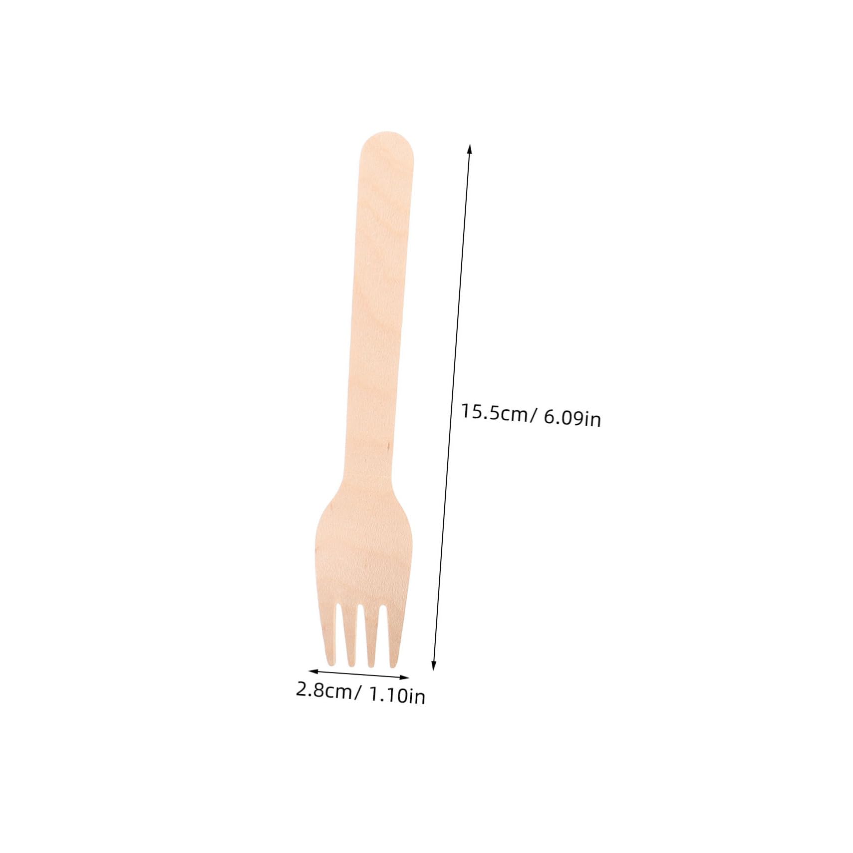 Beavorty 100pcs Wooden Forks for Wedding Picnic Camping Party Kitchen Tableware