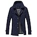 Produktbild NOBRAND Trenchcoat mit Revers, Baumwolle, Wasserwäsche, mittellang, große Jacke für Herren Gr. Medium, marineblau