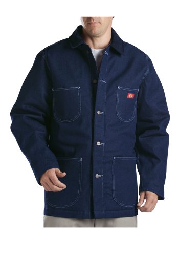 Amazon.com: Dickies Men's Big Denim Blanket Lined Chore Coat