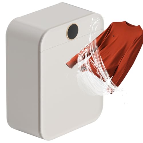 Secadora de Ropa pequeña, Secadora de Ropa compacta de 8 litros para Uso en encimera o Montaje en Pared con Pantalla táctil Inteligente, Temporizador y 2 configuraciones de Calor, Secadora rotativa