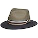 Produktbild Stetson Romaro Toyo Traveller Strohhut Herren - Sommerhut aus Viskose - UV-Schutz 40+ - Breite Krempe - Mit gestreifter Ripsbandgarnitur - Sonnenhut - Männerhut - Frühjahr/Sommer grau M (56-57 cm)