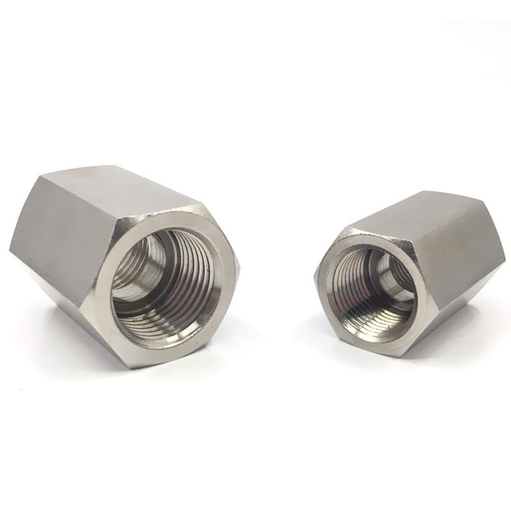 TOCHUN 2pcs Pipe Fittings,Stainless Steel 1/2 NPT Female to 1/2 NPT Female Straight Hex Coupler/Coupling for Air, Liquid or Hydraulic Fitting,Industrial Air Tool Hose