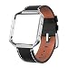 SWEES Leather Bands Compatible Fitbit Blaze Smart Watch, Genuine Leather Replacement Band with Metal Frame Small & Large for Women Men, Champagne Gold, Rose Gold, Black, Brown, White, Grey, Beige
