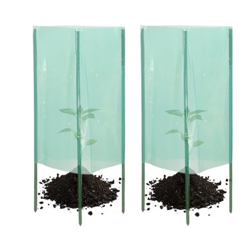 Cubierta para plantas para el invierno – Barrera anticongelante aislante de 70 cm, soportes para barreras para plántulas de invierno, cubierta de jardín duradera para flores al aire libre, frutas