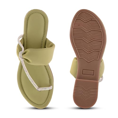 Image of Centrino Women's Slide Sandals | Stylish Slip-On for Ladies | T-Strap Cushioned Footbed for Comfort | Elegant & Trendy Braided Strap Flip Flops | Lightweight Casual Summer Slides (9311)