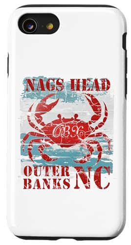 Cangrejo OBX de Nags Head, Outer Banks, Carolina del Norte, amante de la playa Carcasa para iPhone SE (2020) / 7 / 8