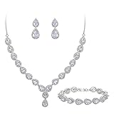 ✦Größe✦: Halskette: Kette Länge: 16.7in+2.8in/ 42.5cm+7.0cm; Anhänger Größe: 6.9in*1.0in/ 17.5cm*2.6cm. Armaband Größe: 7.5in*0.3in/ 19.0cm*0.8cm. Ohrringe Größe: 1.1in*0.4in/ 2.7cm*1.0cm. Gewicht(Total): 48.2g.