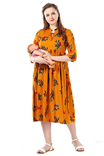 Image of AV2 Women's Rayon Relaxed Fit A Line Maternity Wear