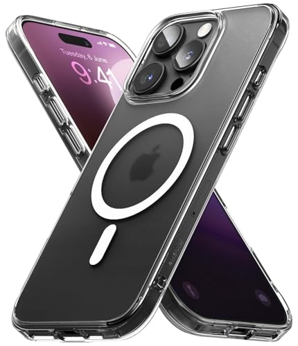 Image of Ringke Fusion Magnetic Matte Compatible with iPhone 16 Pro Max Case Cover [Strong Magnet] Matte Hard Back Shockproof Soft TPU Bumer iPhone 16 Pro Max Back Cover - Matte Clear