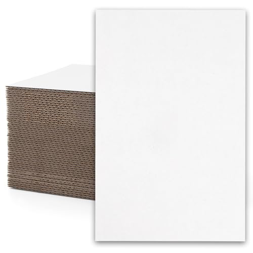 Image of Mat Board Center, 50 Pack 11x17 Inch Corrugated Cardboard Sheets