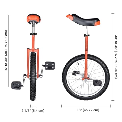 aw 16182024 inch wheel outdoor unicycle adjustable seat exercise bicycle fit adults kids outdoor sports fitness exercise for choice