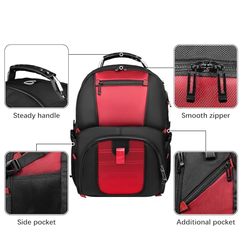Travel Backpack for Men, 17.3 Inch Large Laptop Backpacks for Women, Large Capacity Laptop Computer College Backpack TSA Airline Approved Business Bag, Red2