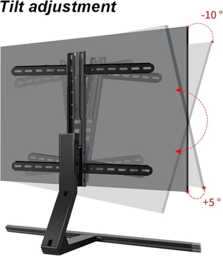 Support TV universel de bureau pied de table de remplacement ecran 37 a 75 pouces - 4