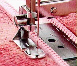 Pie de prensatela rígido ajustable para cremallera miniatura 4