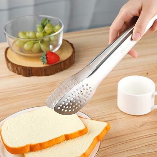 image for Devico Kitchen Tongs for Cooking, 2-Piece 12 inch 18/8 Stainless Steel