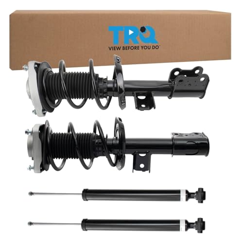 Image of TRQ Front and Rear Complete Strut Assembly & Shock Absorber Kit Complete Strut & Coil Spring Assembly Compatible with 2014-2018 Mercedes-Benz CLA250