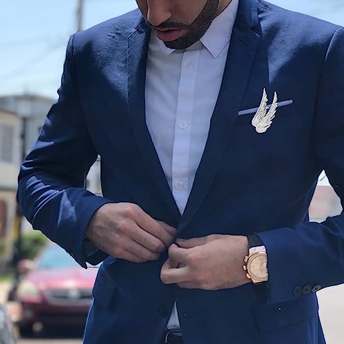 Crystal Angel Wings Brooch Pins,Elegant Rhinestone Feather Wings Lapel Pin Suit Coat Breastpin for Women Men Wedding Party Jewelry Gitfs4