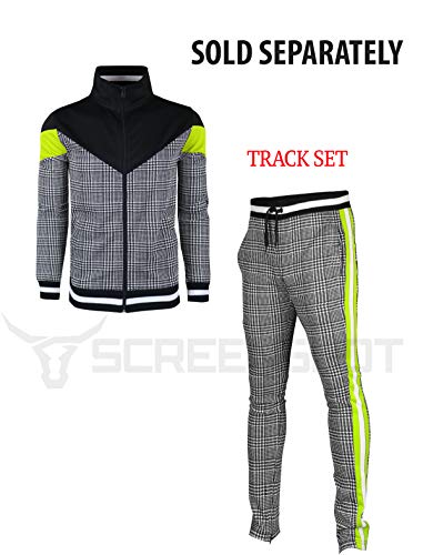 Image of SCREENSHOT-TRACK JACKET Mens Urban Hip Hop Premium Track Jacket - Slim Fit Side Taping Sportswear Urbanwear Streetwear Top