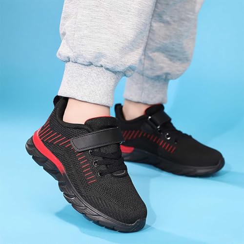 Kids Sneakers Solid Color Mesh Upper Lightweight Breathable Non Slip for Daily Walking and Play Age 7 to 154