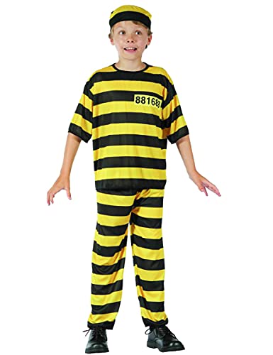 DEGUISE TOI - Déguisement prisonnier jaune garçon - M 7-9 ans (120-130 cm)