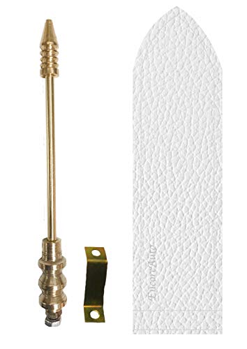 EncoreAuto Golden Car Flag Rod Light with Bracket and Cover (White) for All Car Models/Judgement Rod/Corner Rod