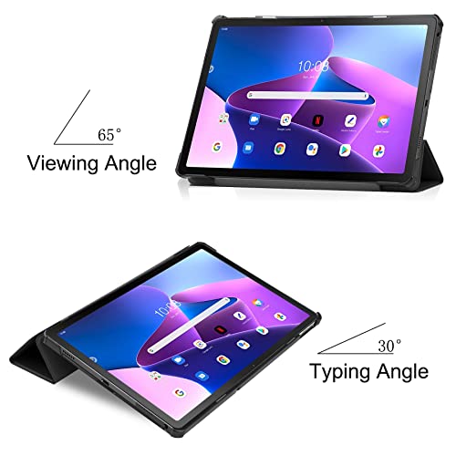 Image of Gylint Case for Lenovo Tab M10 Plus (3rd Gen) (2022), Folding Folio Ultra-Thin PU Leather Stand Case Cover for Lenovo Tab M10 Plus (3rd Gen) 10.6'' (TB-125F /TB-128F) Black